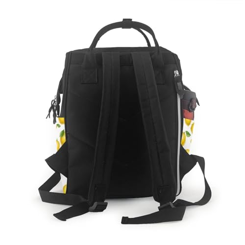 Sac à dos à langer jaune de qualité supérieure avec finitions soignées - 3