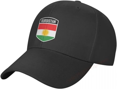 BDJYHACP Baseballkappe Snapback Sonnenhut Kurdistan-Flagge Baseballkappe für Männer und Frauen Snapback-Mütze atmungsaktiv lässig verstellbar Outdoor Geburtstagsgeschenk für Männer und Frauen