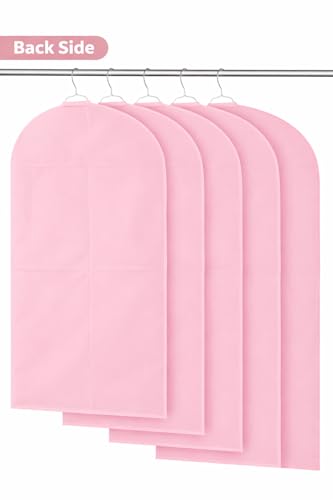 Image of Nibbler Pack of 5 Clothes Hanging Bag, Washable Plastic Wardrobe Storage Bag, Dust Cover Waterproof Closet Organizer (Pack Of 5)