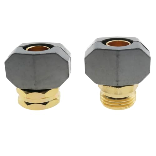 RLECS 1 Set 2PCS Heavy Duty Repair Fittings Metal 5/8 to 3/4 Inch Aluminium Alloy Garden Hose Repair Kit Male and Female Plumbing Fittings for Repairing and Connecting Hose Ends - Thumbnail 3