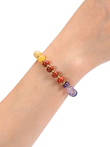 MANIFO 7 Chakra Crystals Bracelet Reiki Healing Crystal Gemstone Bracelets for Women Yoga Meditation4