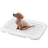 アイリスオーヤマ(IRIS OHYAMA) 犬 トイレ メッシュカバー付 フチもれしにくいトレーニングペットトレー ワイド 銀イオン配合 抗菌 アイボリー