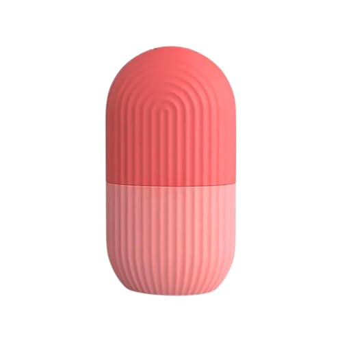 Image of Facial Ice Roller for Face & Eyes - Reusable Silicone Ice Mold for De-Puffing, Contouring & Pore Tightening - DIY Ice Therapy for Skin Radiance & Pain Relief - Pink (1 Pc)