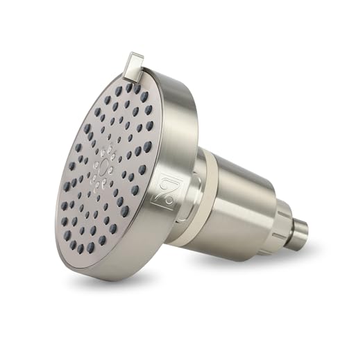 Image of SEVENTY 4-Setting Filtered Shower Head with Shower Filter in Brushed Nickel - Helps Reduce Chlorine and Impurities for Healthier Hair, Skin and Scalp, Easy to Install (Model 12156)