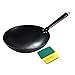 Nonstick Frying Pan Stal węglowa Wok Pan Tradycyjny Chiński Wok Prespected Vok-Fry Path Z Pomocnik Drewniany uchwyt Profesjonalny Frypan do pieców gazowych (Size : 30cm/11.8inch)