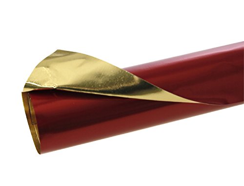 Clairefontaine Maildor 95506C Rolle Aluminiumpapier (beidseitig, 80 x 50cm, 90g, ideal für Handarbeiten, wie Dekorationen) 1 Rolle, rot