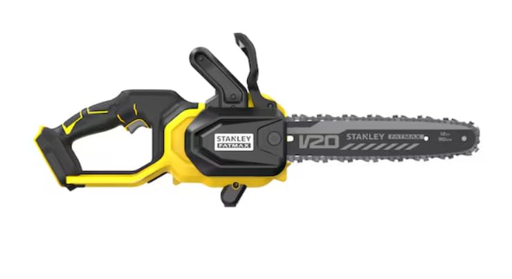 STANLEY Motosierra sin escobillas V20 Li-Ion 18V para uso profesional para mantener una conexión estable y práctica con medida o especificación 20 L