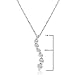 AGS Certified 1/2ct TW Journey Diamond Pendant Necklace for Women in 10K White Gold on an 18 inch 10K White Gold Chain