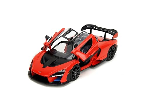 Jada Toys McLaren Senna - Fast & Furious 1:24 Scale Die-Cast Vehicle – Detailed Interior, Opening Hood, Doors, and Trunk – Collectible Model Car for Ages 8+ - Orange/Black - Image 5