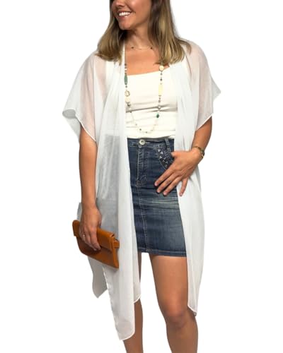 Image of Humble Hilo Womens Kimono Cardigan Sleeveless Lightweight Cover Up Casual & Flowy, 2 Sizes
