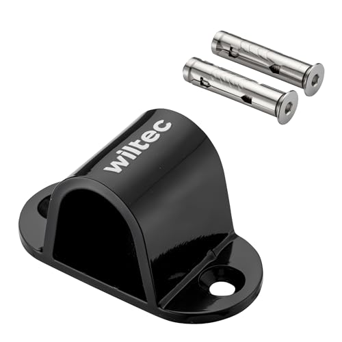 Wiltec Ancla antirrobo Tipo 01 de Acero 100 x 50 x 50 mm, Ancla antihurto para Pared y Suelo para Motocicletas y Bicicletas