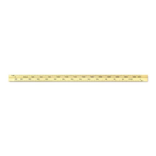 Image of Alumicolor Aluminum Engineer Metric Pocket Drafting Scale, 15CM, Gold