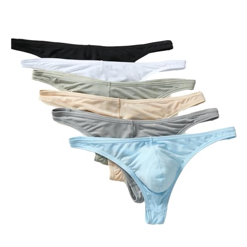 Sexy Men's Thong Underwear Comfort Low Rise U Pouch T-Back Bikini Male Underwear