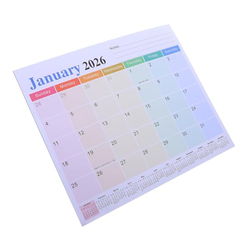 FUNNETOYU 年月 年月対応 ヶ月磁気冷蔵庫カレンダー 大型 耐フェード印刷 家族の予定管理用マグネットプランナー 明るく見やすいデザイン モ