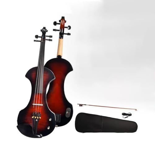 Violon électrique bois massif pack instruments a cordes archet et étui
