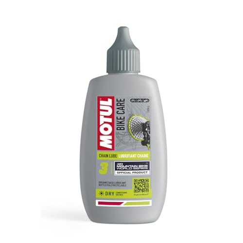 Motul - Lubrifiant Chaîne VTT Pour Conditions Sèches - Anti Usure - Résistant à l'Eau et à la Rouille - Flacon Avec Embout Compte-Gouttes - Bike Care Chain Lube Dry Off Road - 100 ml