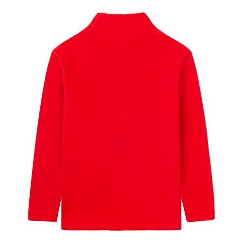 Image of LittleSpring Unisex Boys Girls Polar Fleece Shirt Base Turtleneck Top (2-14 Years)