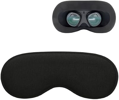 kwmobile Objektivabdeckung kompatibel mit Meta Quest 3S Schutz Cover – VR Brille Objektivschutzhülle staubdicht und kratzfest – Schwarz