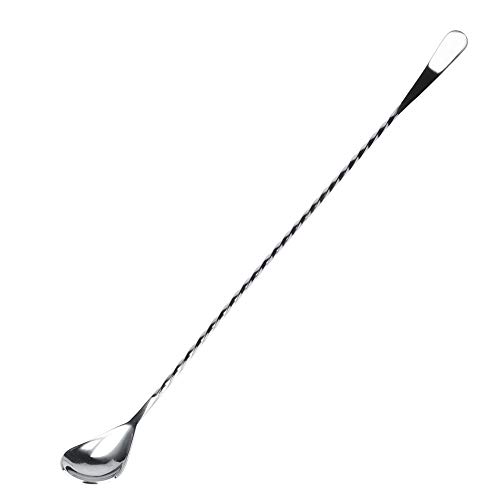 Cocktail Mixing Spoon, Stainless Steel Drink Mixing Spoon Bar Stirring Spoon Coffee Spoons Bartender Spoon Cocktail Stir Sticks for Home Bar Use