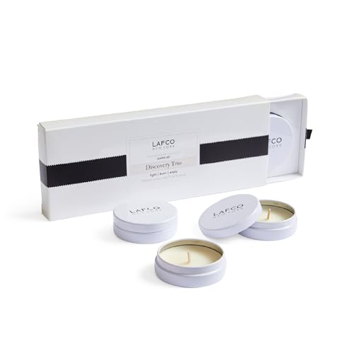 Discovery Trio Absolute: Forest Oakmoss, Lavender Flower & Clary Sage - 3 Fragranced Candle Sample Tins - 4-Hour Burn Time Each - Made in The USA