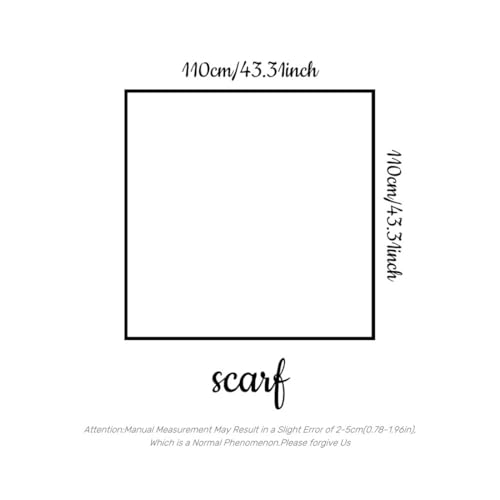 XL 43x43 Inch Extra Large Square Scarf Headscarf Fashion Scarves Designer Scarf Lightweight Wraps Hair Scarf3