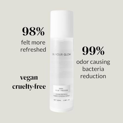 Image of In Your Glow Fabric & Room Mist Spray- Long-Lasting Clean Scent, Unisex Luxury Fragrance & Odor Eliminator, 100ml- D004 PEAR FREESIA