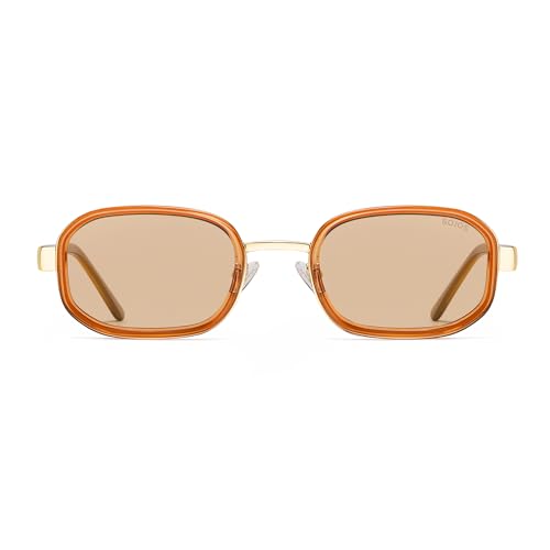 Image of SOJOS Trendy Rectangle Polarized Sunglasses for Women Men,Retro Square Shades Chic Sun Glasses SJ1291