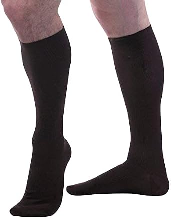 Allegro Mens 15-20 mmHg Essential 103 Ribbed Compression Support Socks, Comfortable Support Garments for Men