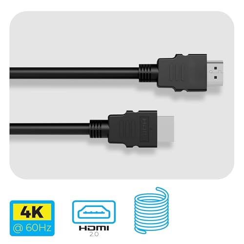 Image of 4K HDMI Cable with High-Speed Data Transfer, Reliable Audio Video Sync Cord Compatible with Smart TV, Monitor, Laptop, PS, Xbox & Projector
