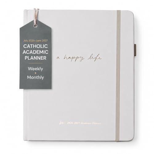 Catholic Academic Planner 2026-2027 for Women – Liturgical Planner with Prayer Prompts, Feast Days & Gratitude Journal – 8” x 10”, Big Layout, Perfect Bound