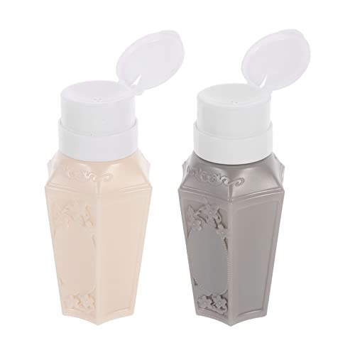 HAPINARY 2piezas Botella De Prensa Vacía Para Quitaesmalte Sistema De Bombeo y Práctica