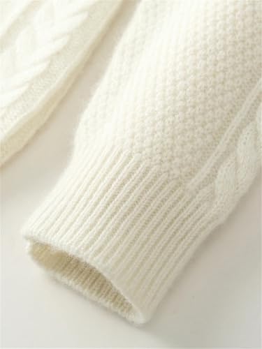 Men's Merino Wool Pullover O-Neck Cable Knit Sweater Autumn Winter Soft Warm Tops4