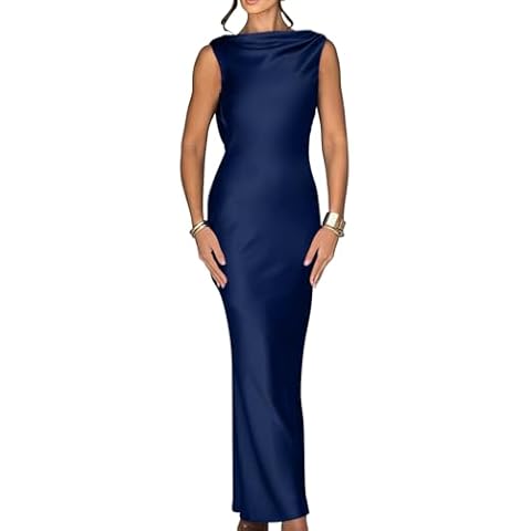 Memoriesea Women's Satin Maxi Dress Cover