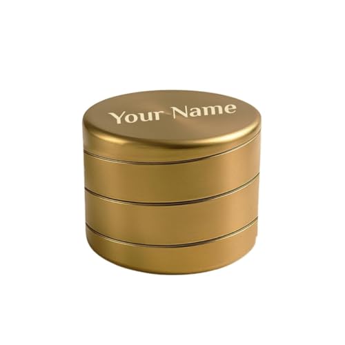 Image of Giftana Personalized Paper Weight Spinner for Office Table, Customised Name Paper Weight for Men & Women, Corporate Gift for Employees (Golden)