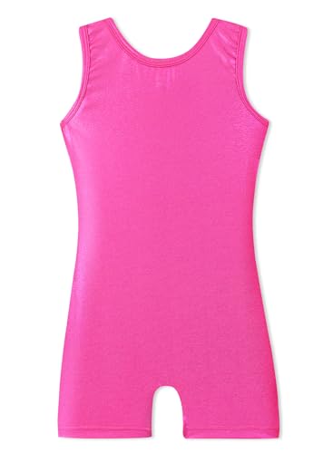Image of HOZIY Gymnastics Leotards for Girls with Shorts Toddlers Biketards Rainbow Unicorn Dinosaur Mermaid Leopard Flower Galaxy