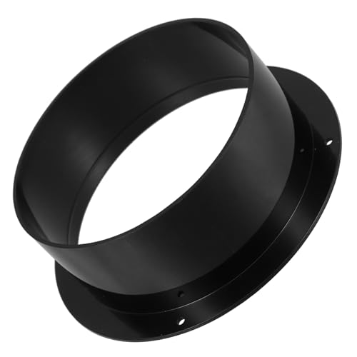 KOMBIUDA Salida de Aire con Brida Parte Escape Bridas Circulares para tuberías de Aire Accesorio Bridas de Manguera de Salida de Aire Derecho acondicionador Conector Tubo Abdominales Negro