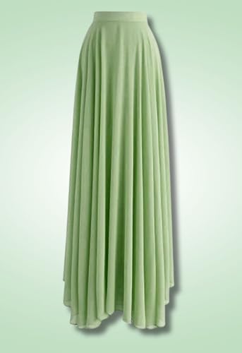 Image of Women's Full Length Georgette Long Skirt- Lehenga with 8 Meters Maxi Flare