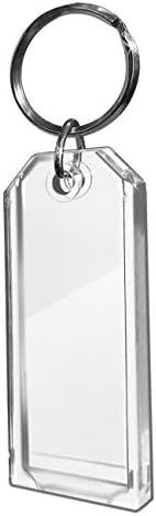 Premium Key Tag 3” Slip-Slot Plastic Heavy Duty (Clear Crystal Color) (1000Pack)
