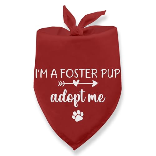 Adopt Me Bandanas for Dogs Adopt Me Dog Bandana Im A Foster Pup Adoption Day Adopted Dog Bandana Pet Scarf for Small Medium Cats Dogs