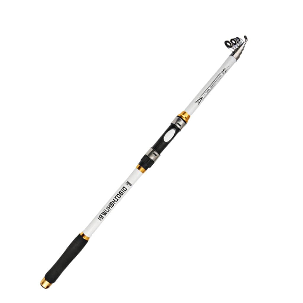 UJEAVETTE® 1Pc Portable Fishing Rod Ultralight Carbon Fiber Telescopic Pole 2.4M-image-16