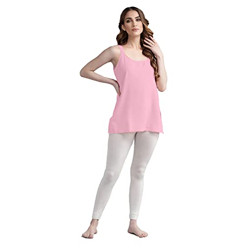 Image of Cotton Short Camisole Non-Stretchable Slip for Women | Short Kurti Slip | Short Camisole | Half-Length Lining | Waist Length Inner | Sameez | Samij(Half Slip)