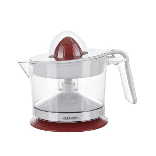 Kasanova 1 EXPRESA LIMITRADA ELÉCTRICA ML800 - Exprimidor Eléctrico 800 ml – Rotación Automática Alternada, Prensado Fácil y sin Esfuerzo, con Filtro Antisemillas y Antipulpa (rojo) Kasanova 1 EXPRESA LIMITRADA ELÉCTRICA ML800 - Exprimidor Eléctrico 800 ml – Rotación Automática Alternada, Prensado Fácil y sin Esfuerzo, con Filtro Antisemillas y Antipulpa (rojo)