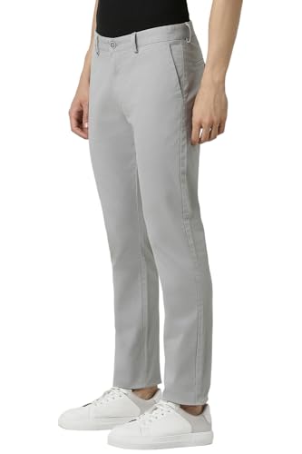 Image of Peter England Men Mid Rise Regular Fit Casual Pants