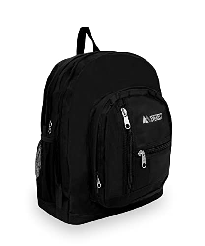 Everest Double Main Compartment Backpack, Black, One Size #TOP5