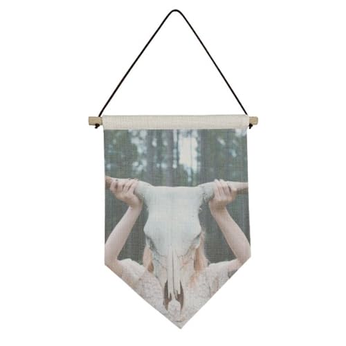 Drapeau sur toile Science Nature Sheephead Girl pour décoration murale