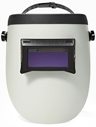 ICONIC WELD Auto Darkening Welding Helmet - Flip Up Lens, Lightweight, Shade #4/9-13 (White)