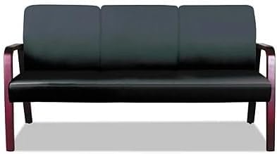 Miniatura 4 de Alera Alera Reception Lounge WL Sofá de 3 asientos, 65.75 pulgadas de ancho x 26 pulgadas de profundidad. 13 x 33 pulgadas, negrocaoba