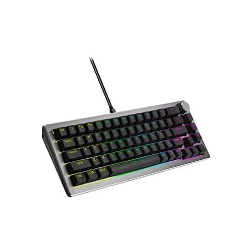 Cooler Master CK720 Clavier Gaming Mécanique - AZERTY FR, Format Compact 65%, Switches Red Kailh Box V2 Hot-Swappables, Rétroéclairage RGB par Touche, Padding Silicone, Molette - Filaire, Noir