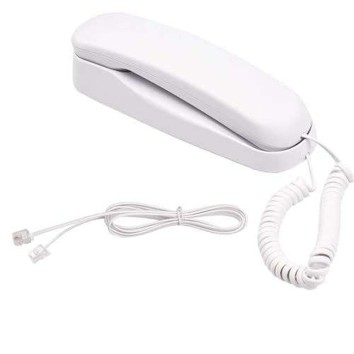 Corded House Phones Landline, Wall Mountable Or Desk Landline Telephone, Dial Pad on Base unit Home Phone, Landline Phones Last Number Redial, Pause, Flash for Office, Hotel, Home, Bathroom -White - Image 6