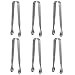 6 Pezzi Mini Pinze per Servire in Acciaio Inox Pinze Piccole Multiuso Pinze per Zucchero Ghiaccio Pinze per Gadget da Cucina Pinze per Tea Party, Caffè, Cucina, Bar, Barbecue, Buffet